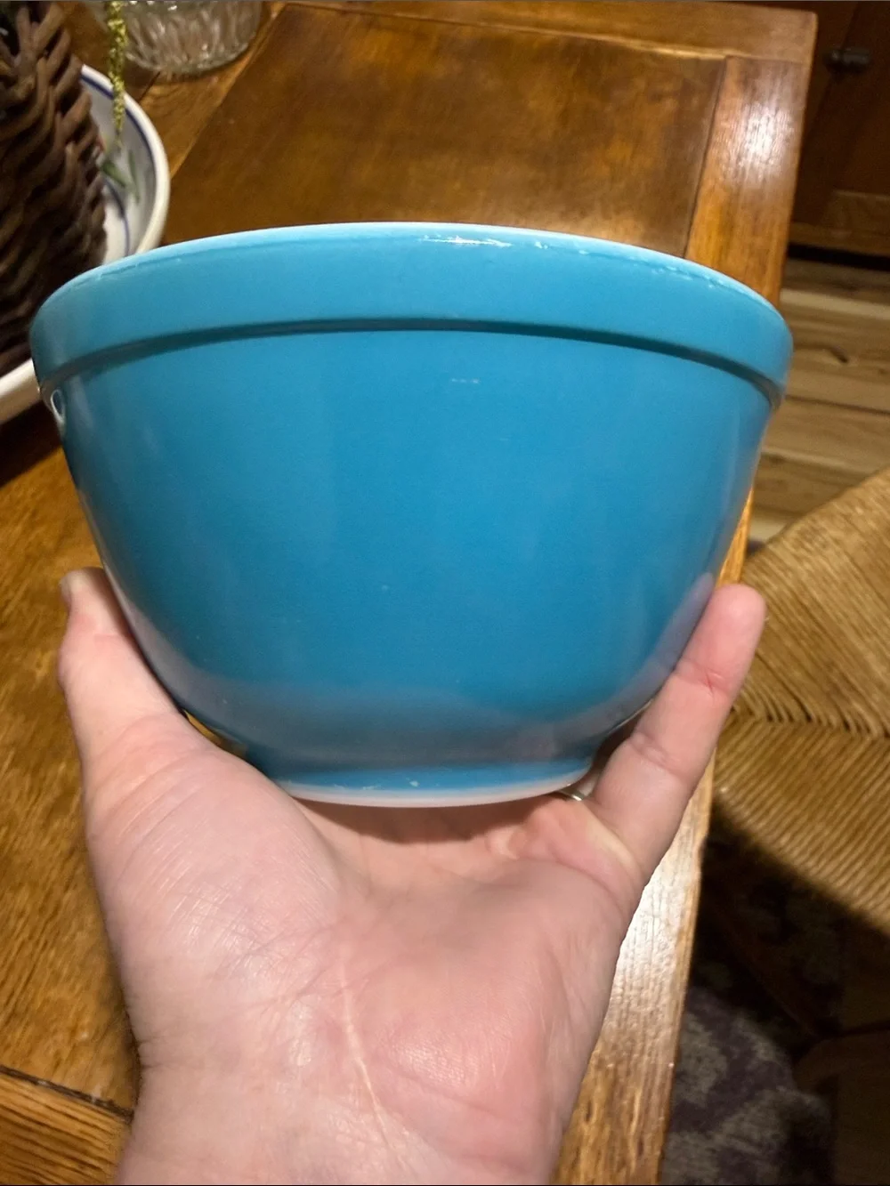 Pyrex Blue primary Rare TM 401 Mixing Bowl